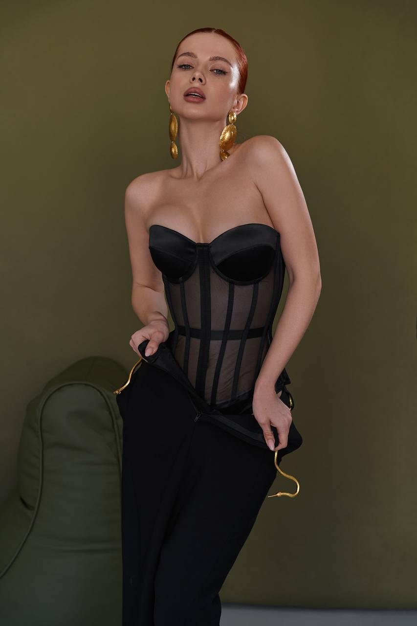 Корсет Classic Lilu с атласными чашками 75B S Черный (001/1) - фото 2 Корсет Classic Lilu с атласными чашками 75B S Черный (001/1) - фото 2