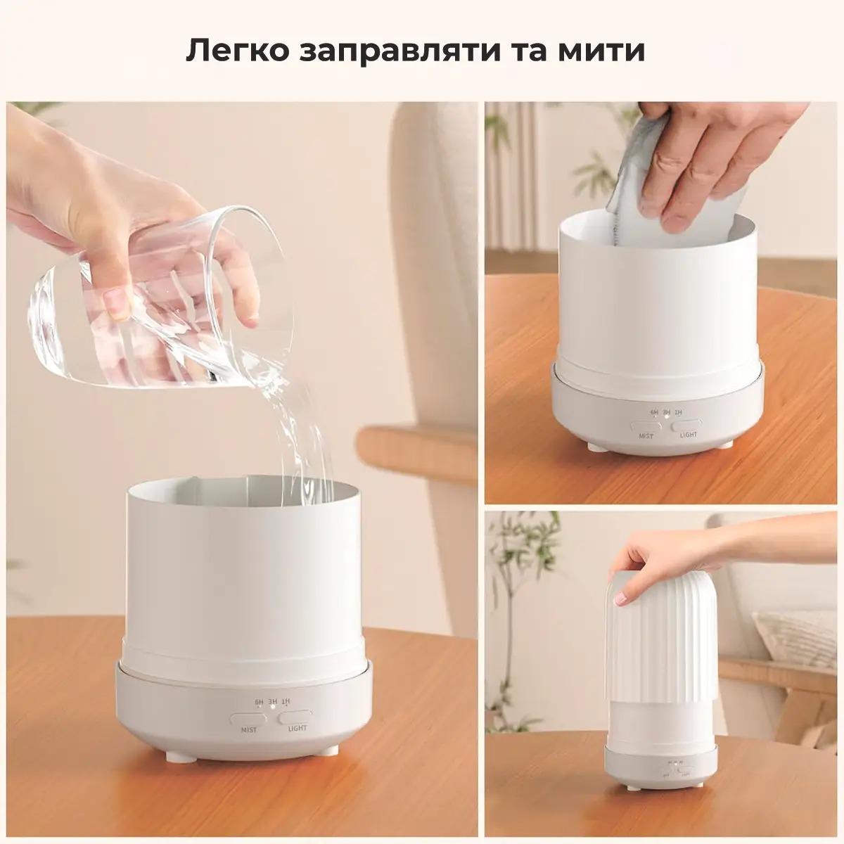 Увлажнитель воздуха ультразвуковой Sleeping Fragrance Lamp K20 с подсветкой Белый (1010773-White) - фото 10