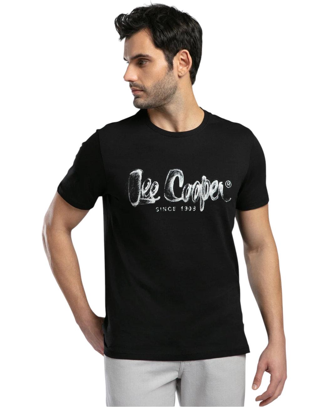 Футболка чоловіча Lee Cooper Drawing 252LCM242002.8101 L Чорний (8682272620661)