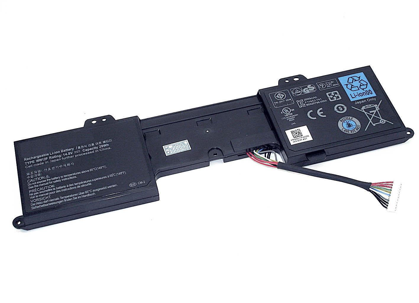 Акумулятор для ноутбука Dell 9YXN1 Inspiron Duo 1090 14,8 V 2000 mAh Black (074806) Акумулятор для ноутбука Dell 9YXN1 Inspiron Duo 1090 14,8 V 2000 mAh Black (074806)