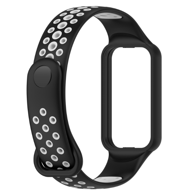Ремешок CDK Silicone Sport Band Nike для Xiaomi Mi Band 8 Active Black/Grey (016243) - фото 2