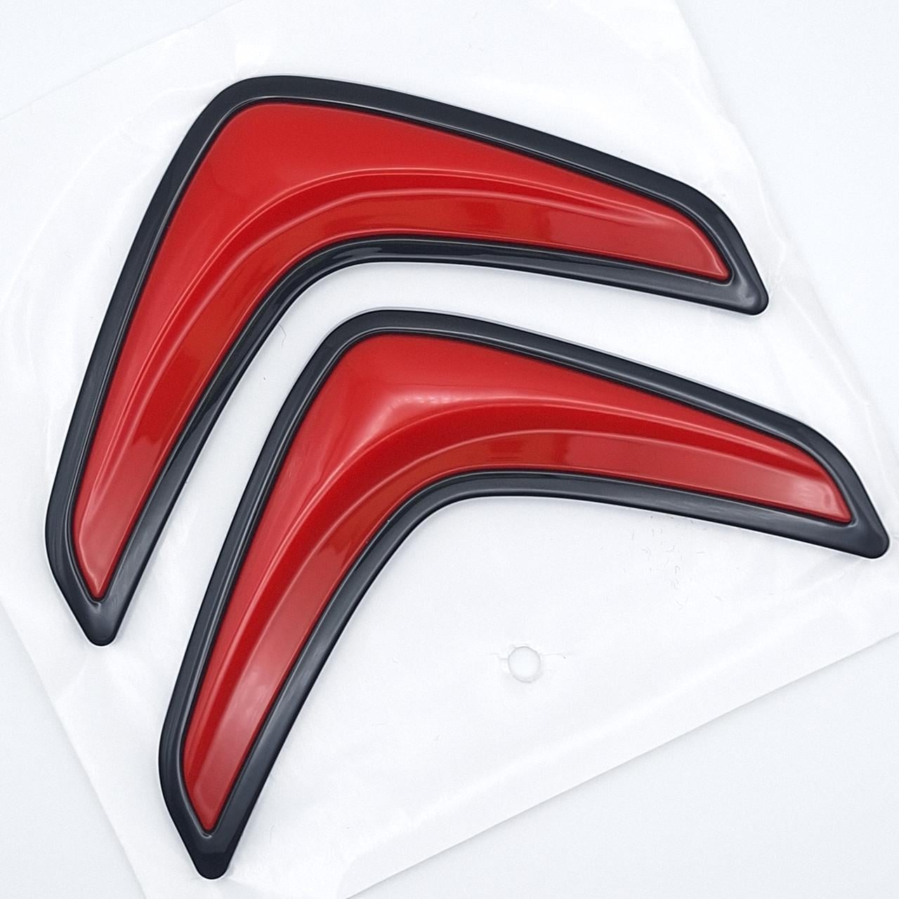 Эмблема Citroen 11,5х10,5 см Черный/Красный глянцевый (2357161097)