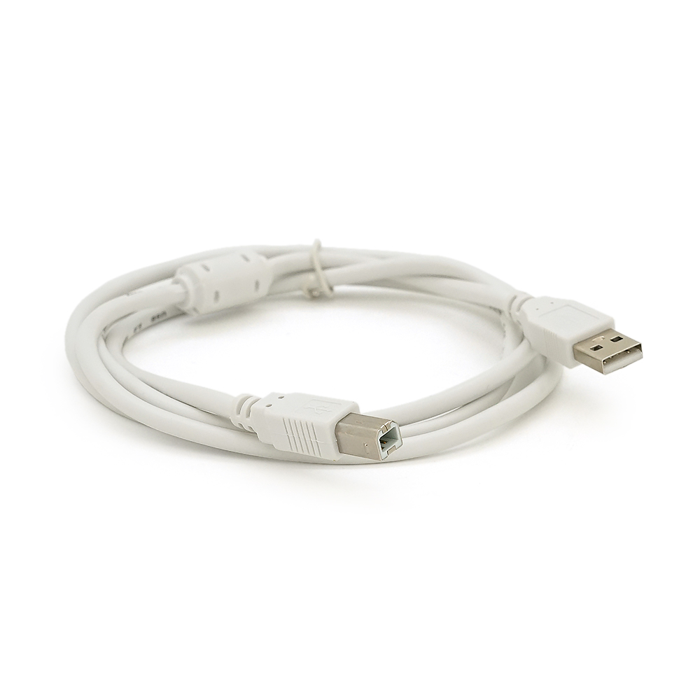 Кабель USB 2,0 AM/BM с высокой скоростью 0,8 м Белый (5144)