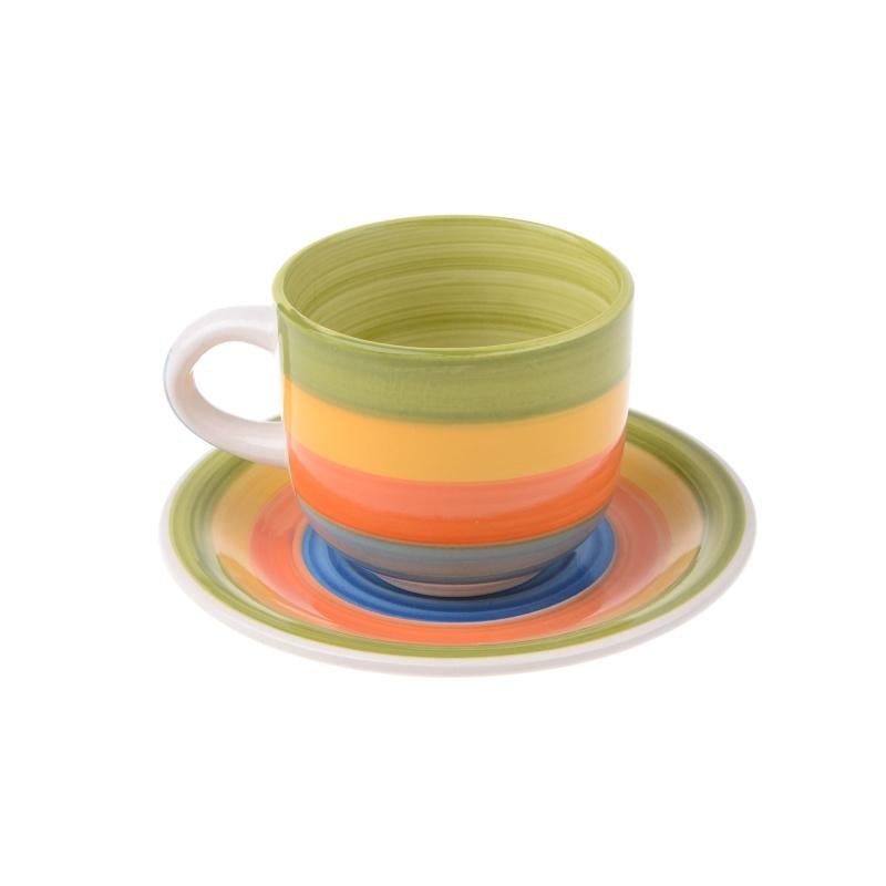 Набор чашек с блюдцами Lora NC24 6х6 340 мл - фото 2