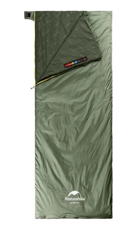Спальный мешок-одеяло Naturehike LW180 NH21MSD09 правый Зеленый (6927595777961-R)
