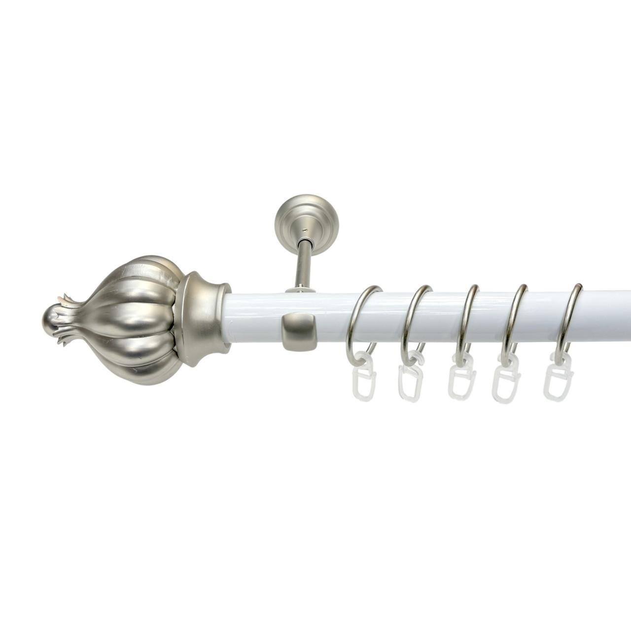 Карниз металевий Orvit Таджа однорядний 25 мм 160 см Білий/Сатин (009-1086)