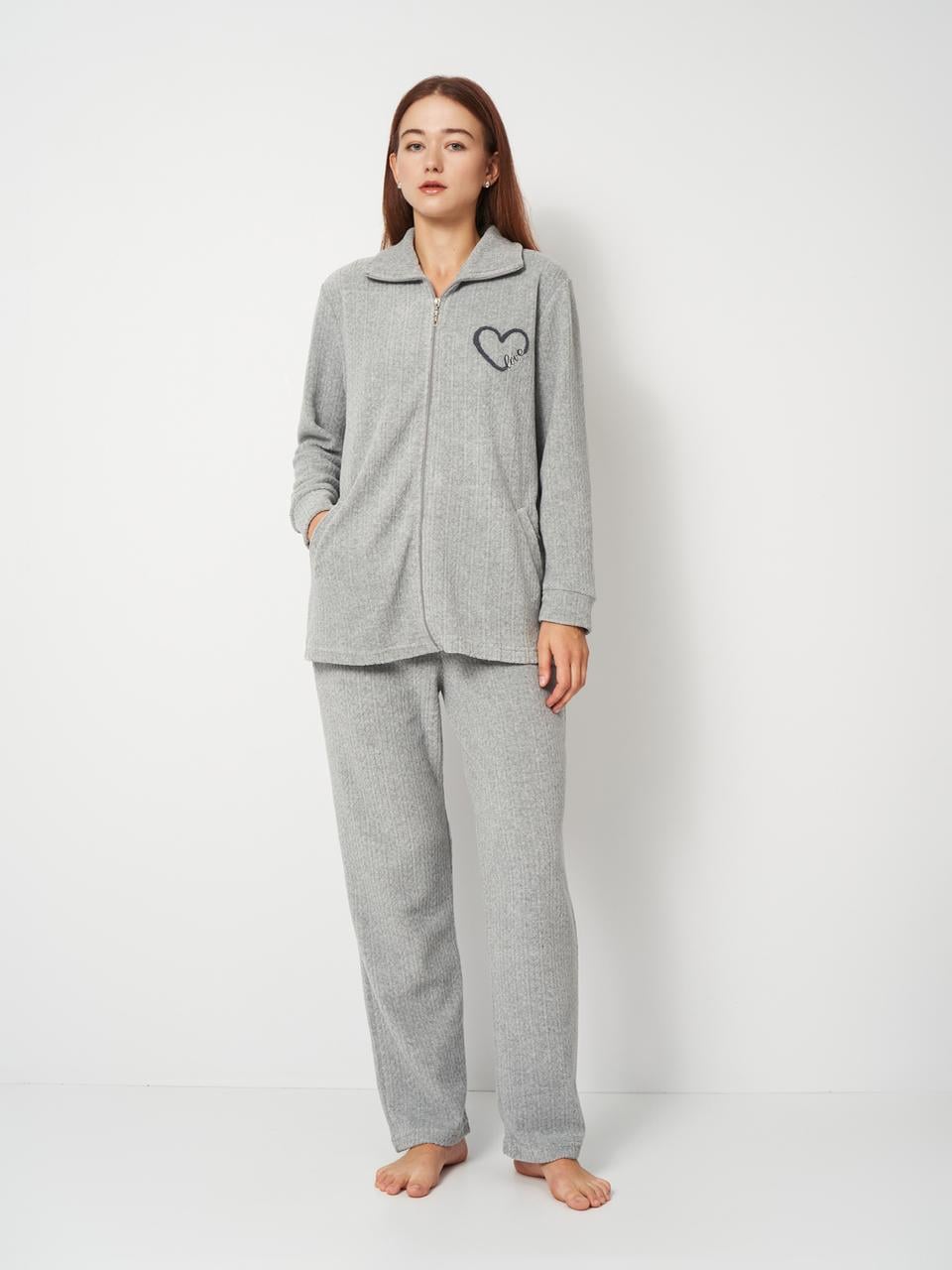Костюм домашній жіночий Cotpark кофта/брюки XL Світло-сірий (30338-03-XL)