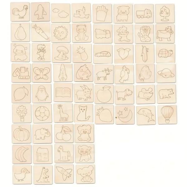 Набір трафаретів з дерева 60 шт./альбом для малювання/фломастерами 12 шт. та сумка органайзер для збереження (29162035) - фото 2 Набір трафаретів з дерева 60 шт./альбом для малювання/фломастерами 12 шт. та сумка органайзер для збереження (29162035) - фото 2