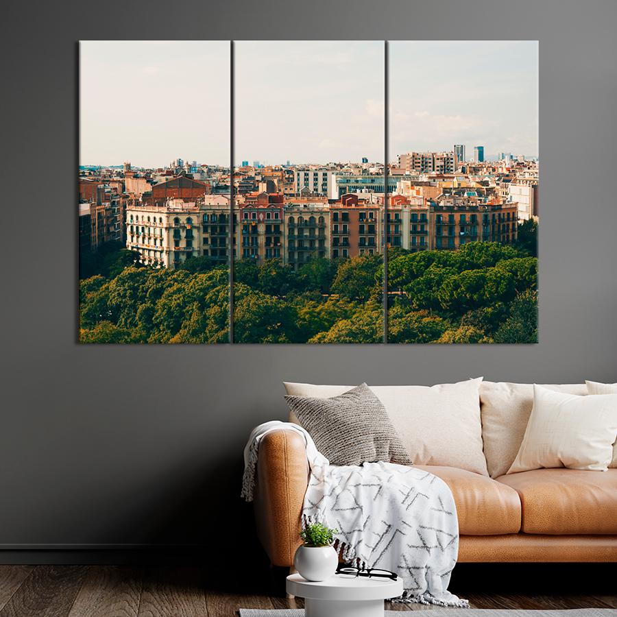 Картина город Архитектура Барселоны 128x81 см (A675-3)