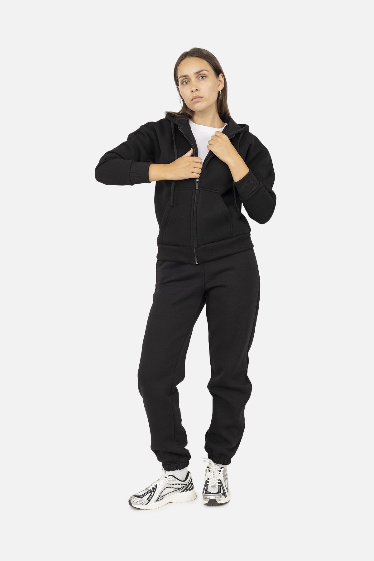 Толстовка жіноча ЦБ-00254554 р. 48 Чорний (SKT001004589) - фото 5 Толстовка жіноча ЦБ-00254554 р. 48 Чорний (SKT001004589) - фото 5