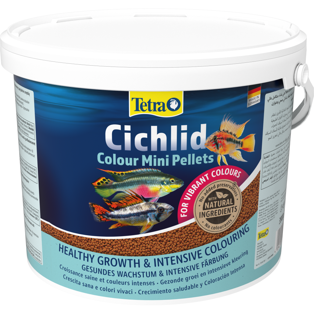 Корм Tetra Cichlid Colour Mini для небольших целид для яркости окраски гранулы 10 л