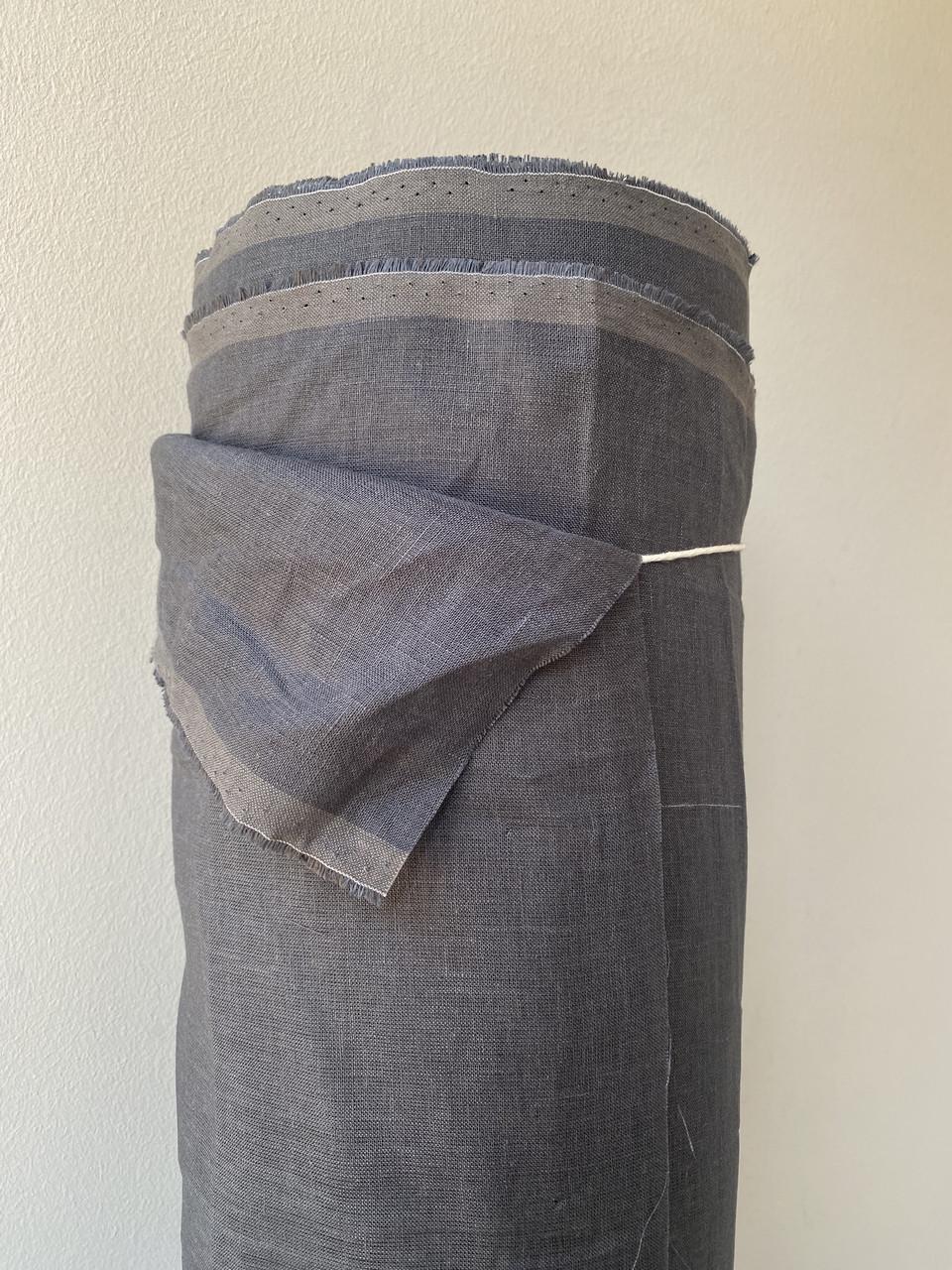 Ткань LINEN PLUS льняная 260 см 744 Темно-графит - фото 8