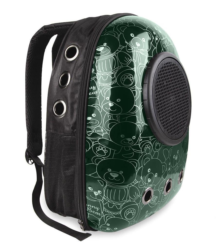Рюкзак для переноски домашних питомцев CosmoPet CP-87 с иллюминатором 42х31х20 см Green Bear (3_06370) - фото 3 Рюкзак для переноски домашних питомцев CosmoPet CP-87 с иллюминатором 42х31х20 см Green Bear (3_06370) - фото 3