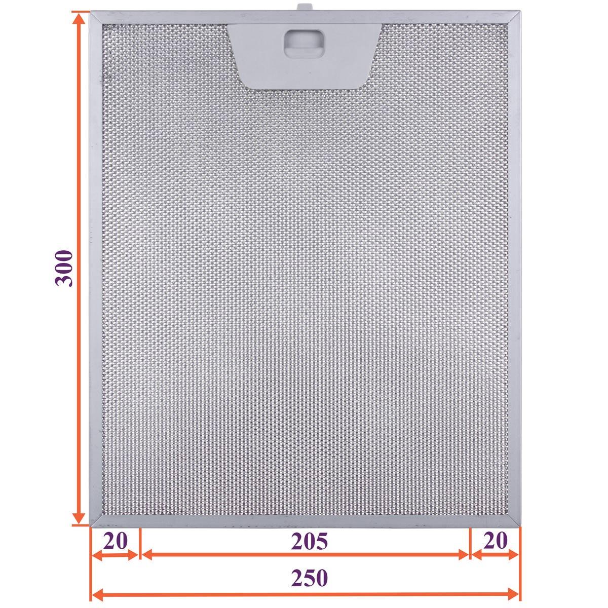 Фильтр жировой для вытяжки металлический под защелки 250x300x8 мм (00000056126) - фото 2 Фильтр жировой для вытяжки металлический под защелки 250x300x8 мм (00000056126) - фото 2