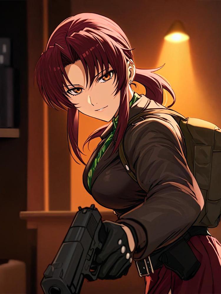Алмазная мозаика SHLab Аниме Black Lagoon Вышивка Камнями SHS-40428 Полная Выкладка 30x40 см (40428)