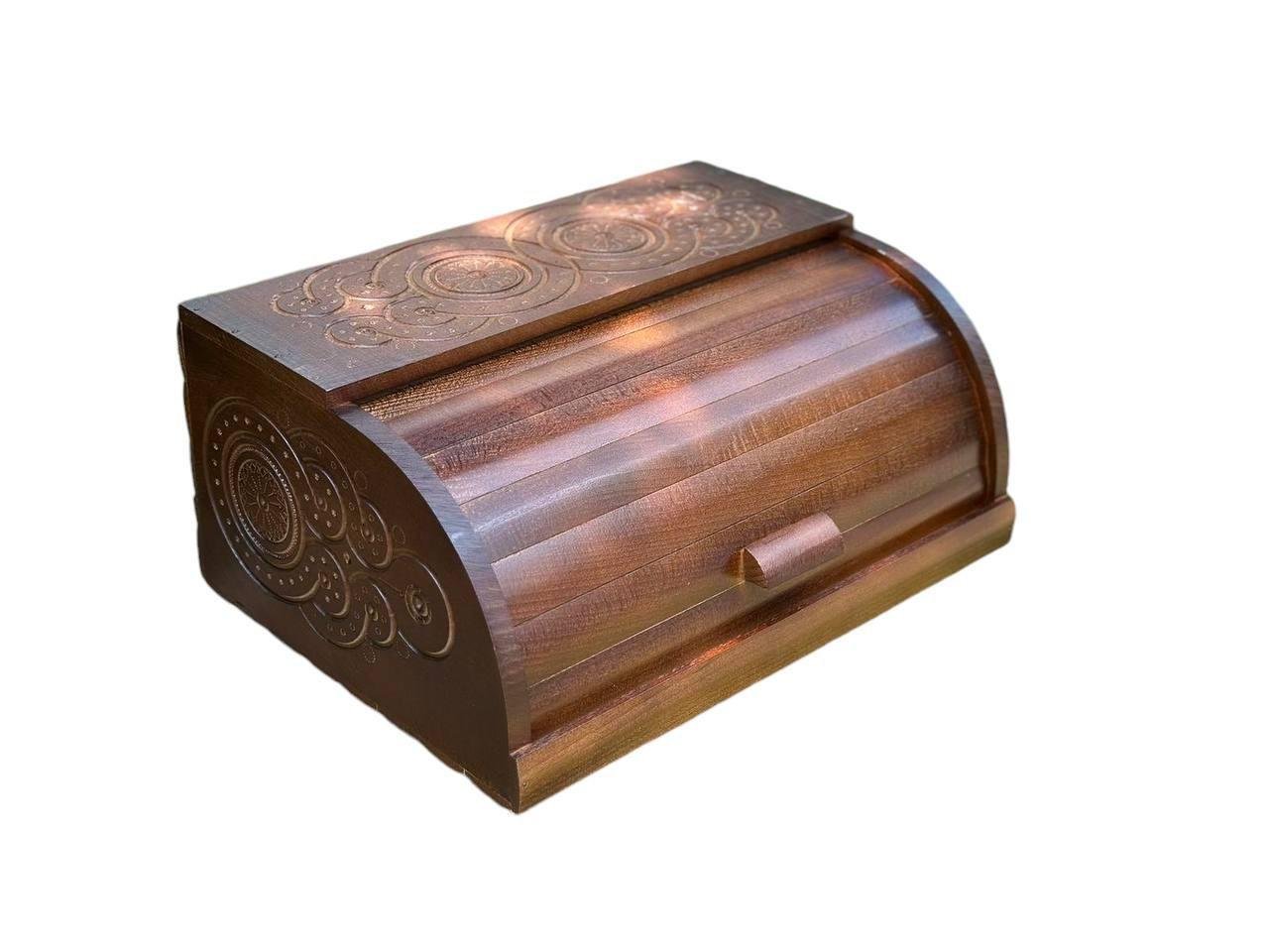 Хлебница деревянная резная Карпатский Бук темная (1983416408)