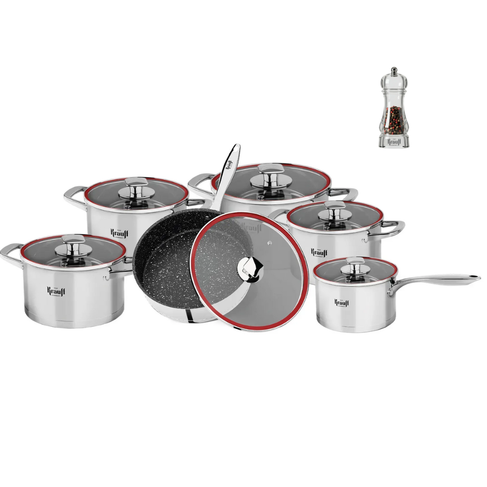 Набір посуду Krauff Luxurios з млинком для спецій 12 пр. (55-333-607)