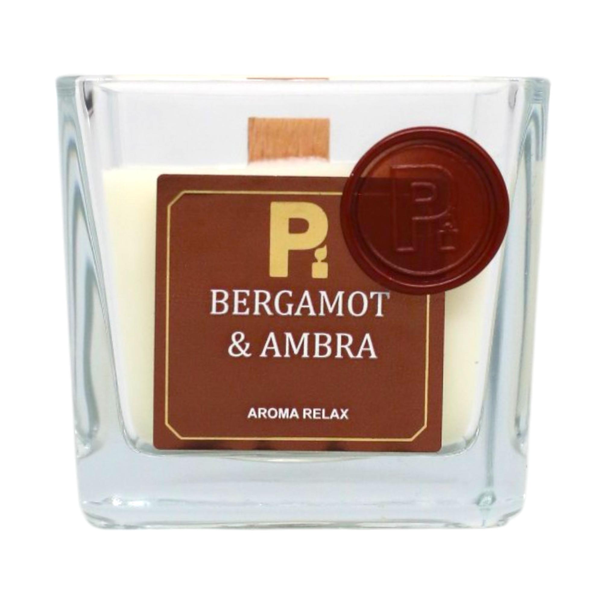 Свеча в стакане соевая Pako Bergamot&Ambra 7x7 см (НФ-00007787) - фото 2