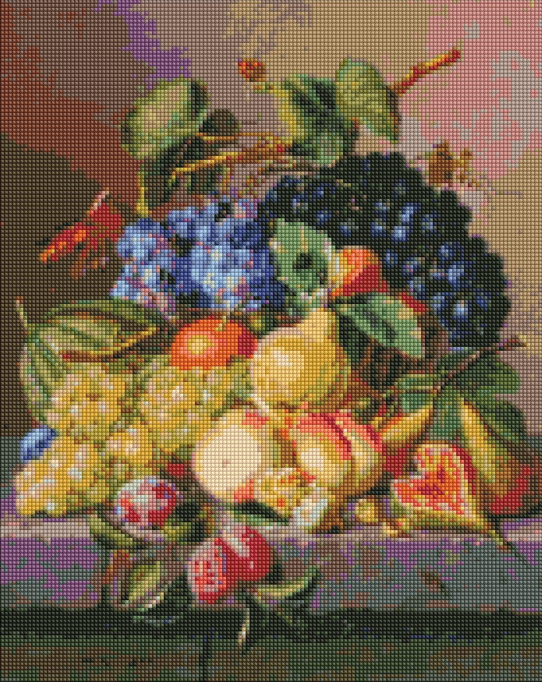 Набір з алмазною мозаїкою Ideyka Оксамитовий натюрморт AMO7247 40x50 см (MTT-152275)