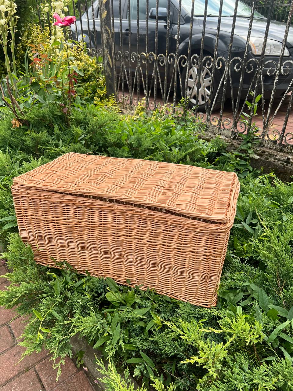 Корзина плетеная с крышкой Сімейний Затишок (27277000) - фото 5 Корзина плетеная с крышкой Сімейний Затишок (27277000) - фото 5