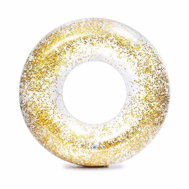 Надувной круг Intex Блеск с глиттером 119 см Прозрачный (56274-1)