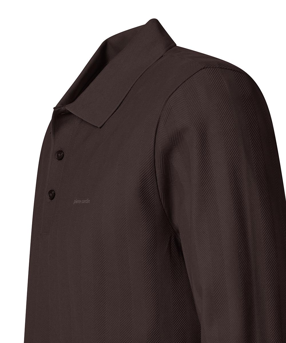 Поло чоловіче Смугасте на довгий рукав S Коричневий (C5 30874.3079.8301-S) - фото 4