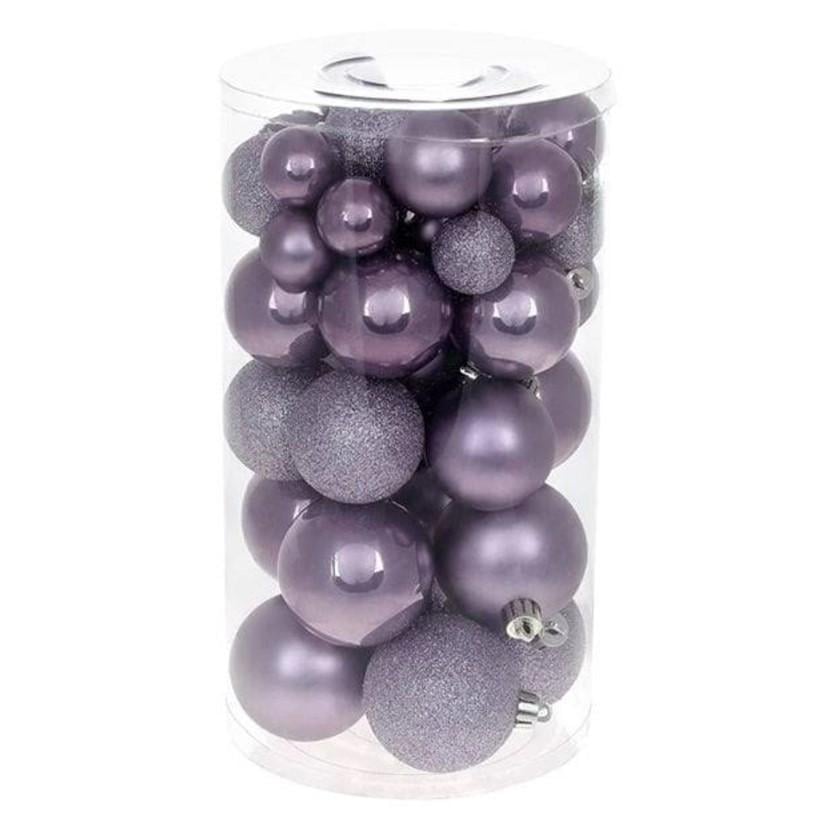 Набор шаров Микс новогодних пластиковых Микс 40 шт. (13057)