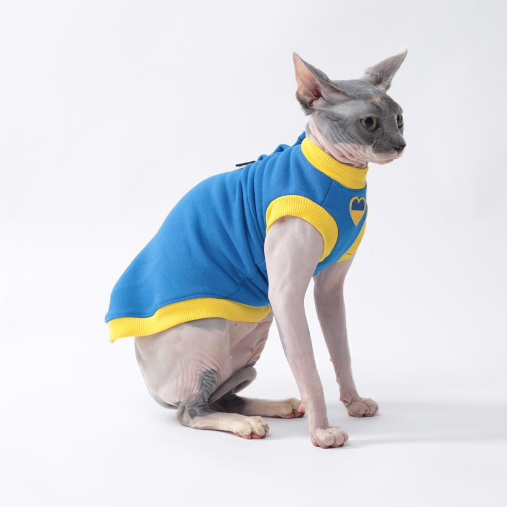 Майка для кошек без рукава Style Pets UK Патриотическая XL Blue (477XL) - фото 3