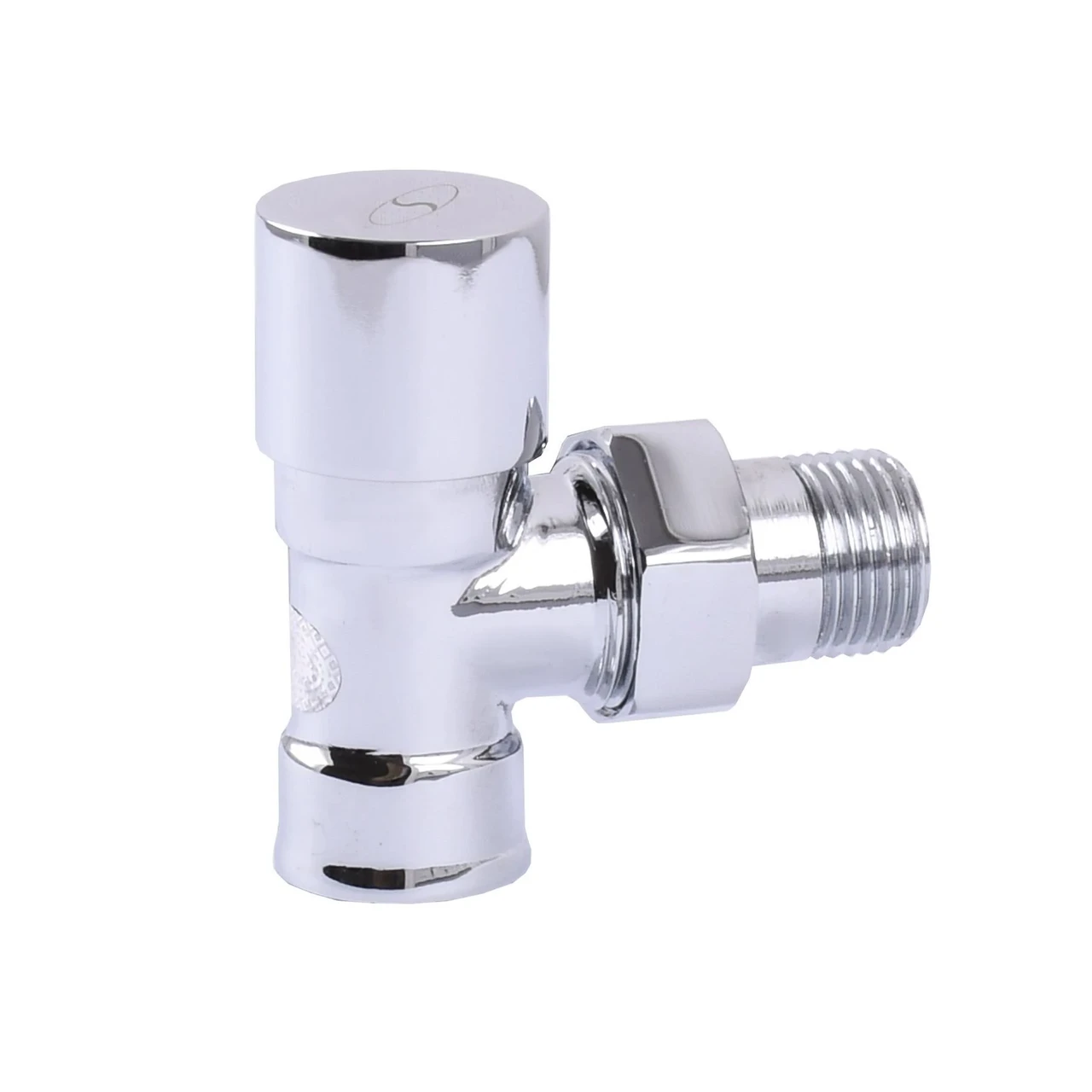 Кран вентильный с американкой1/2" угловой п/ключ 1844 Solomon Chrom (23500561) - фото 4