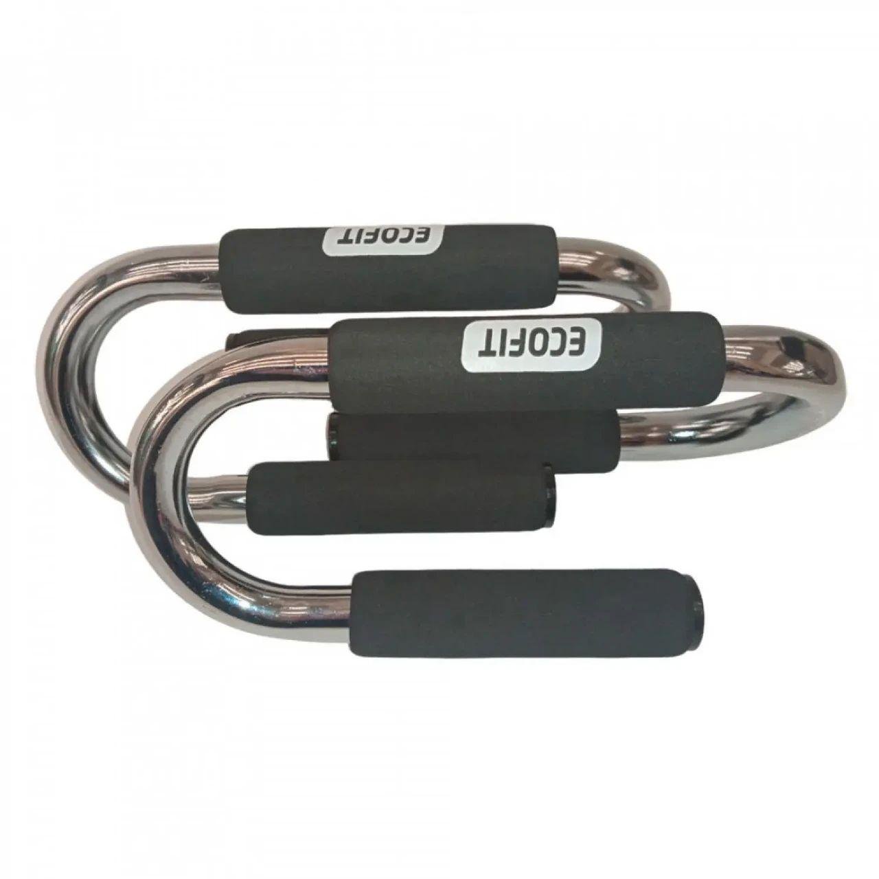 Упори для віджимань металеві Ecofit MD1419 з неопреновими накладками Сіро-чорний (2894450609)