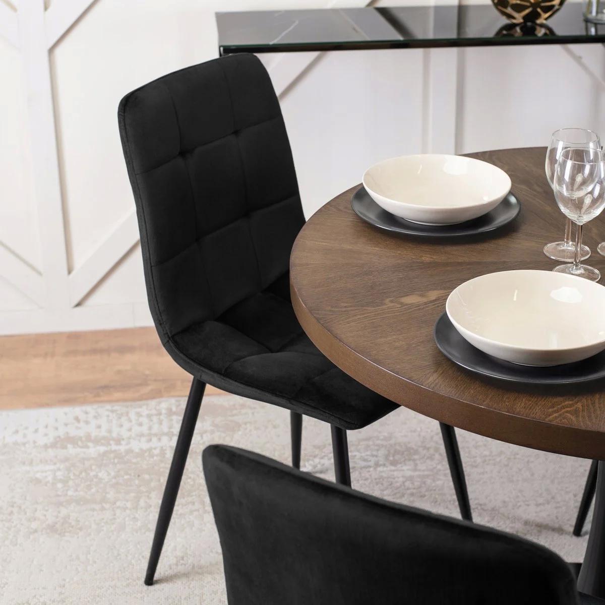 Стільці кухонні Homart велюрові 4 шт. WB-105 Чорний (9844) - фото 5 Стільці кухонні Homart велюрові 4 шт. WB-105 Чорний (9844) - фото 5