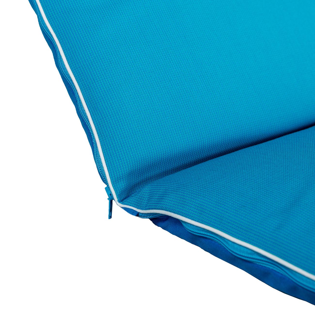 Матрас для шезлонга Ost-Fran TRIO тексилк 189x58x5 см Голубой меланж FL-313/306 (3901) - фото 3