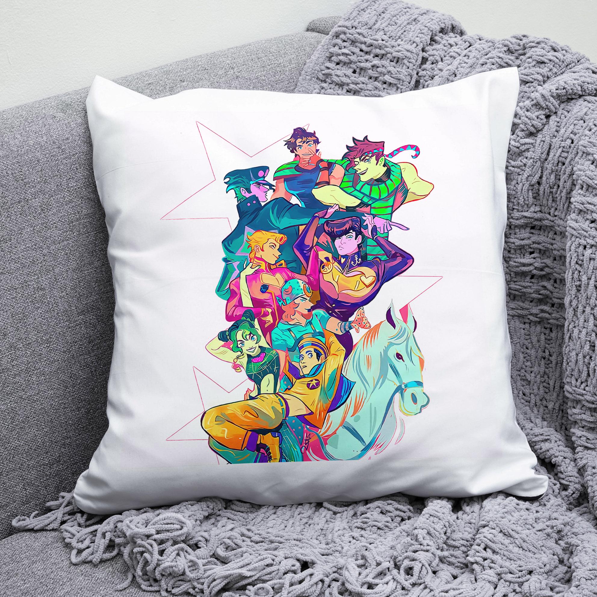 Плюшевая подушка квадрат с принтом JoJo's Bizarre Adventure "3