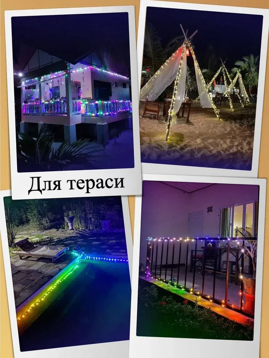 Умная гирлянда светодиодная RGB водостойкая IP67 (2549772511) - фото 7 Умная гирлянда светодиодная RGB водостойкая IP67 (2549772511) - фото 7
