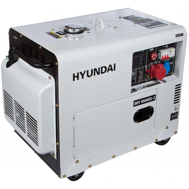 ᐉ  дизельный Hyundai DHY 8500SE 7,2 кВт 15 л с дисплеем Белый