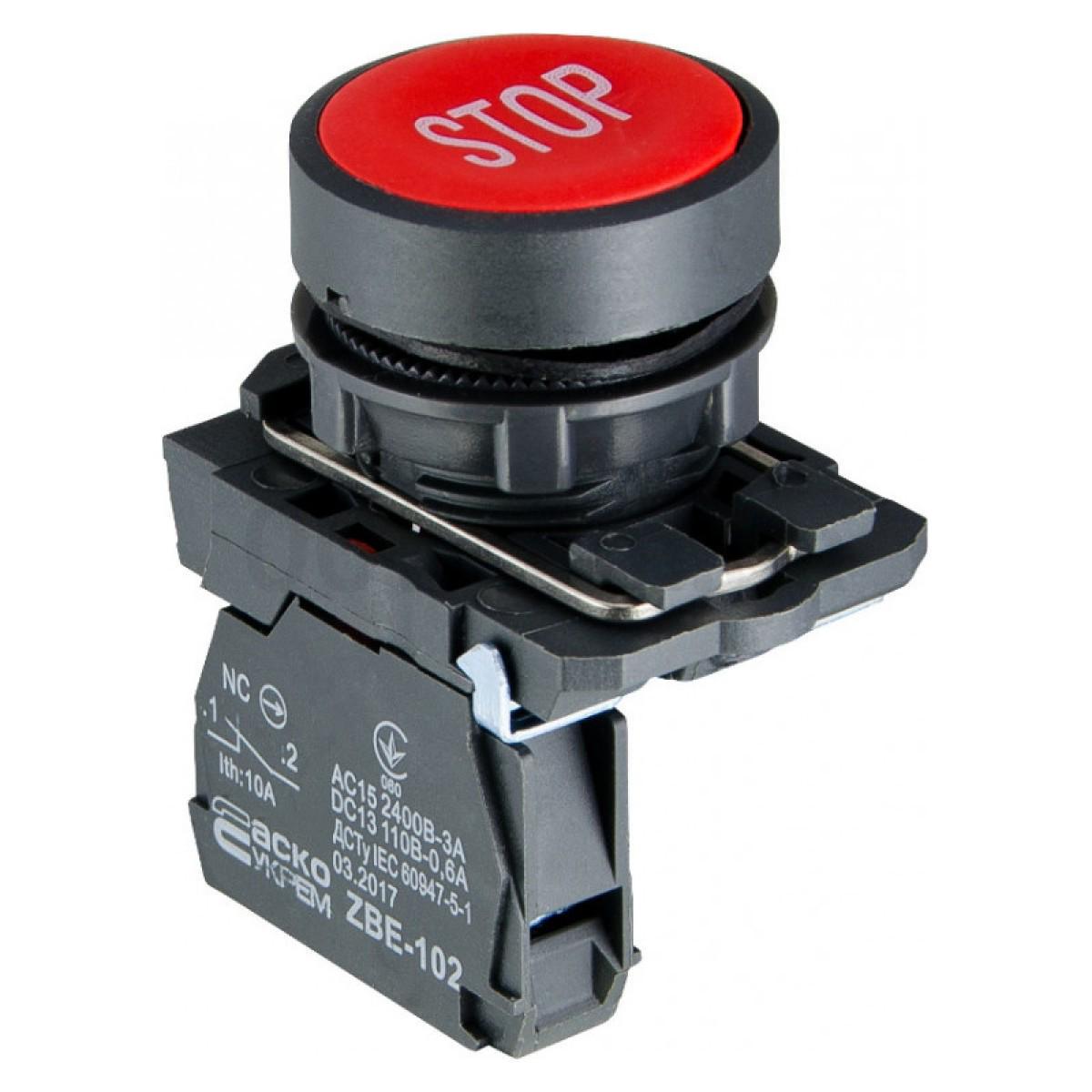 Кнопка без фиксации 1НЗ АСКО-УКРЕМ TB5-AA4342 Красный (A0140010152)