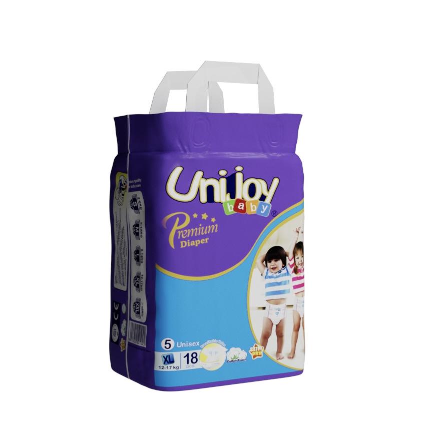 Подгузники UNIJOY Premium Diapers ультратонкие органические 18 шт. XL 12-17 кг (12857140) - фото 2