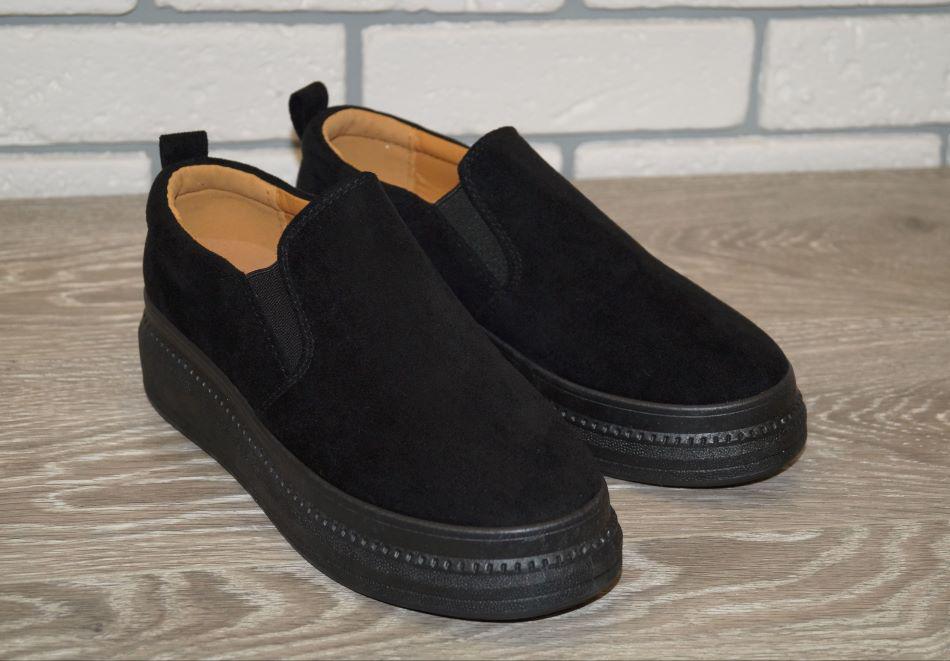 Слипоны демисезонные Violeta 41 р. 25,5 см Черный (30268-41) - фото 4