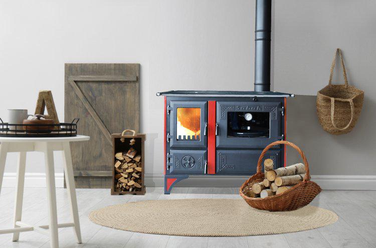 Чавунна піч на дровах Sabah S105 BLACK з конфорками, духовкою та чавунною топкою 15,6 кВт - фото 4