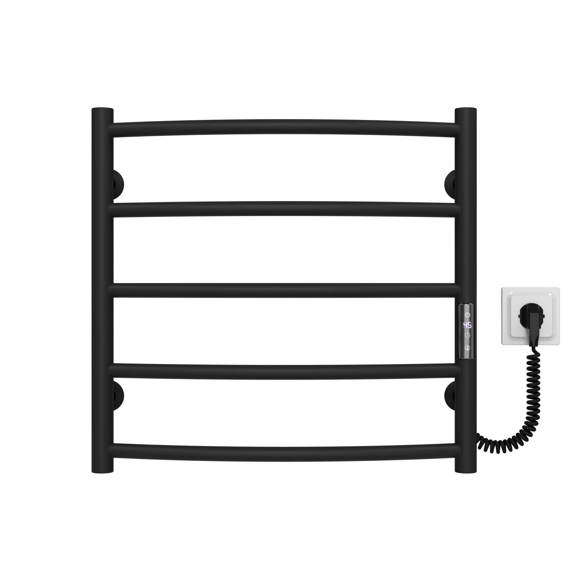 Рушникосушарка електрична Deffi Класік П5 JD03 праве підключення нержавіюча сталь 500х500 мм Чорний (C.DK.50.50.5.E.B.R.1)