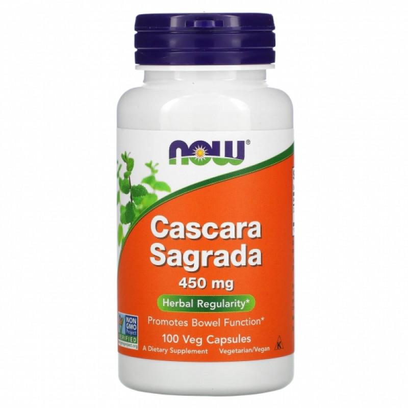 Натуральна добавка Now Foods Cascara Sagrada 450 мг 100 капс. (NOW-04620)