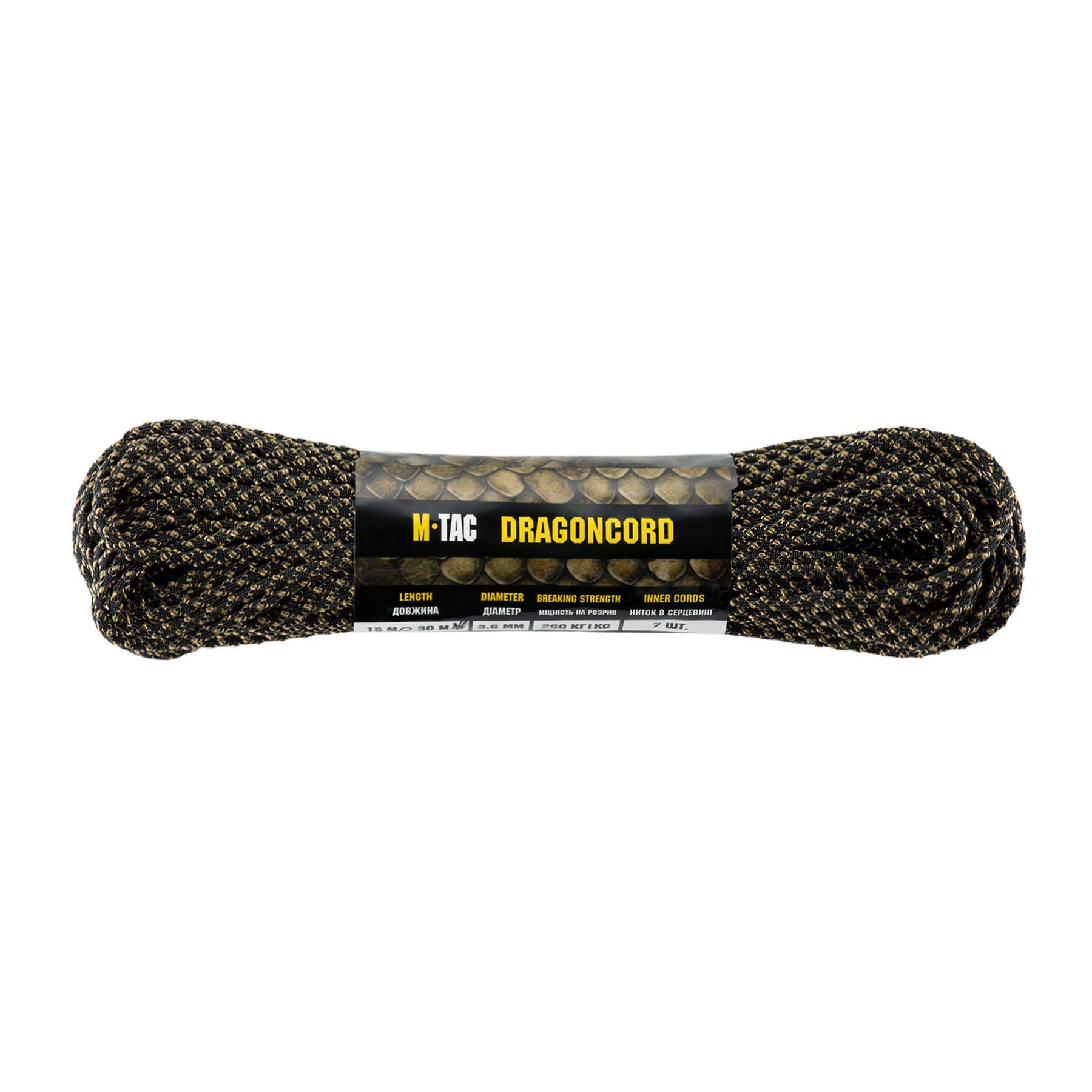 Паракорд M-Tac Dragon Cord 30 м Black/Coyote