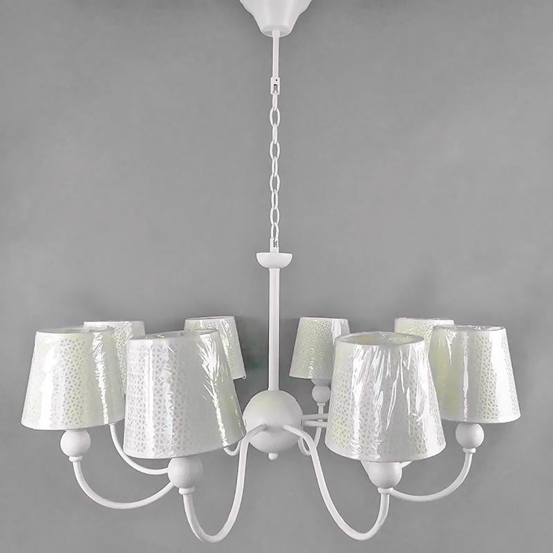 Люстра подвесная с абажурами LightHouse NM-15291/8 ТК Белый (15983)