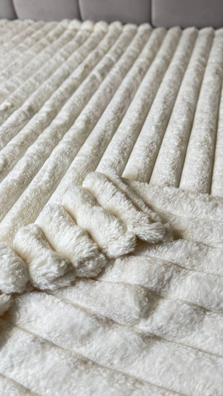 Плед плюшевий 200x230 см Білий (П4К-Am-sharp-003) - фото 4