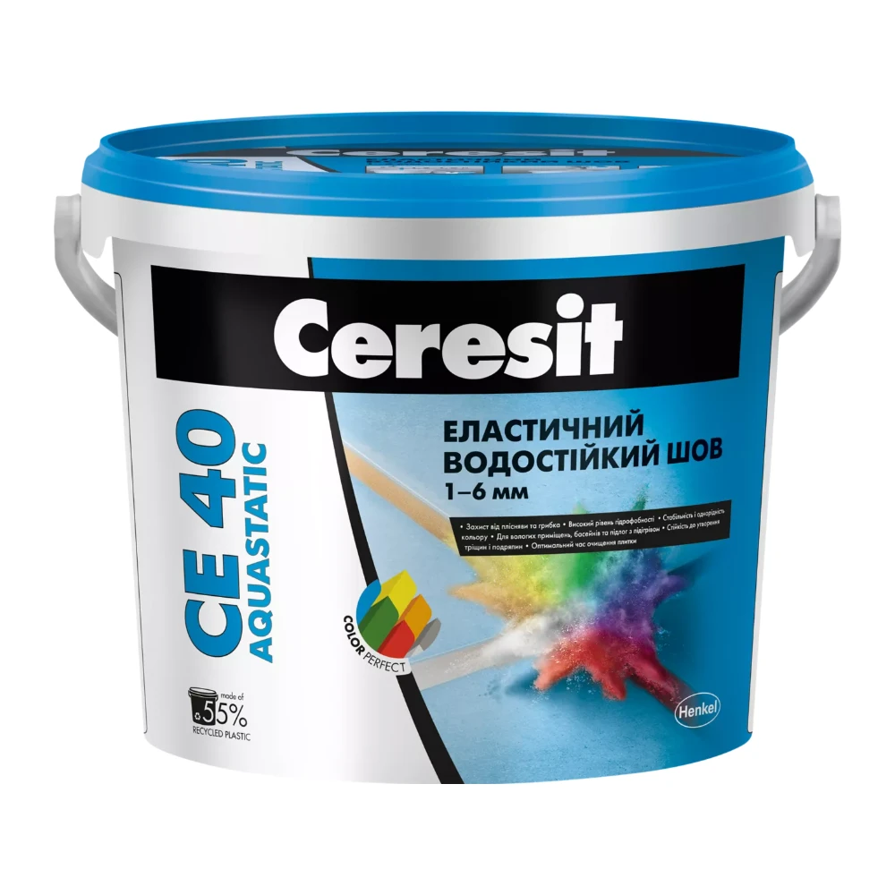 Ceresit CE 40 1 кг еластичний водостійкий шов, світло-сірий 10