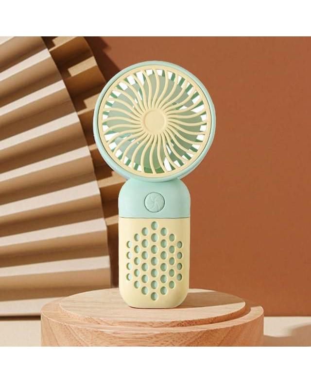 Вентилятор Mini Fan Z8 7186 аккумуляторный с USB-зарядкой салатовый с желтым
