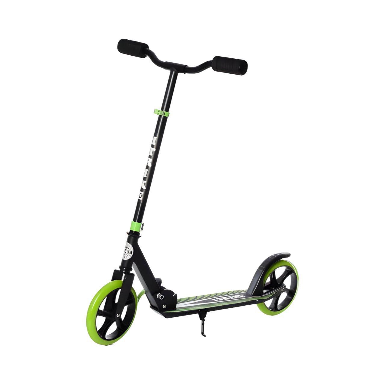 Самокат SR 2-010-10-B-GR складной подставка/ремень/колеса ПУ 200 мм Зеленый (25484191)