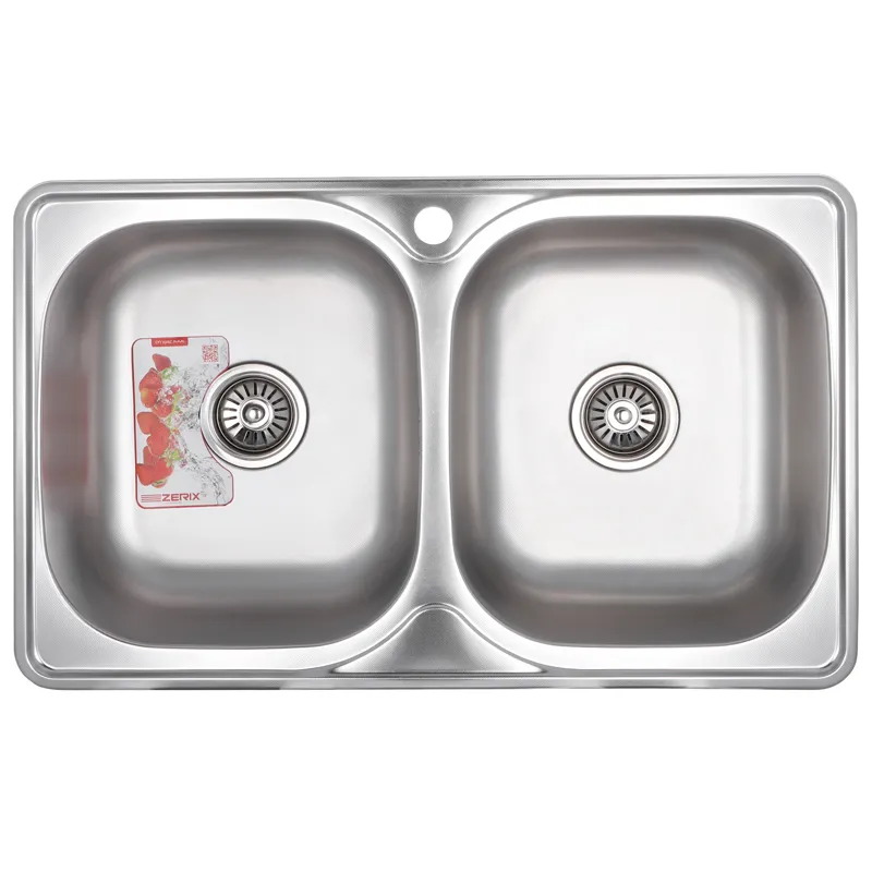 Мойка для кухни Zerix Z7848D-08-180MD Double micro decor (ZS0579)