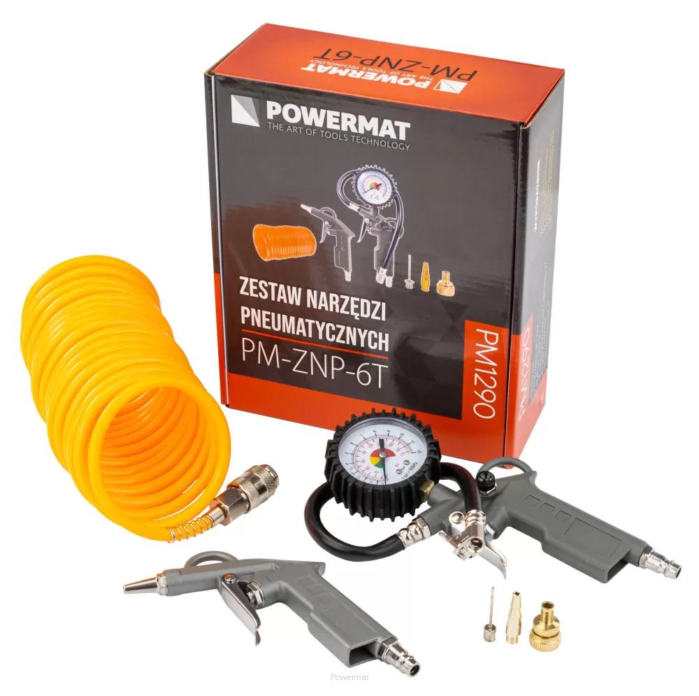 Набір пневмоінструментів Powermat PM-ZNP-6T 2597104176 2 пістолета шланг 5 м - фото 9 Набір пневмоінструментів Powermat PM-ZNP-6T 2597104176 2 пістолета шланг 5 м - фото 9