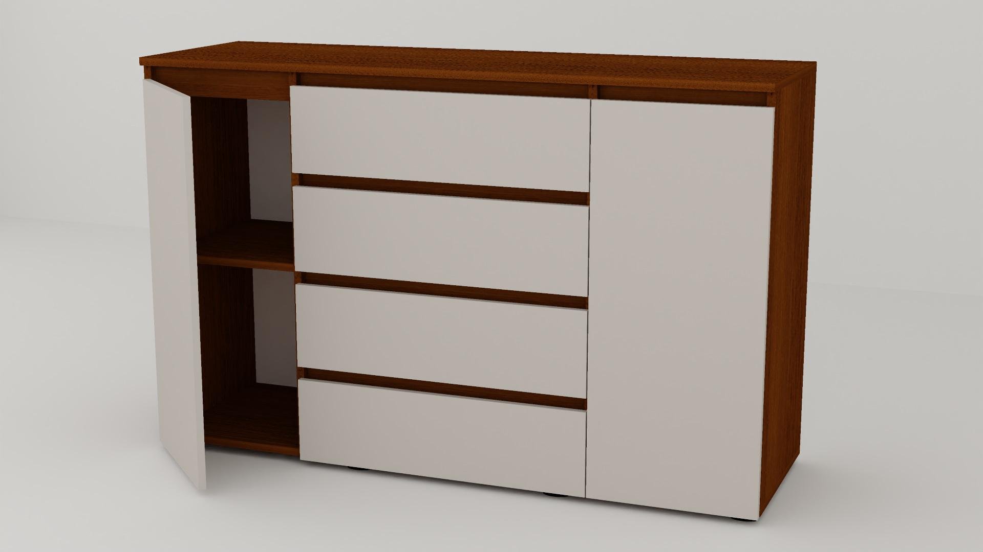 Комод Алекса СН-141/45 140х45х90 см Кашемир/Орех лесной